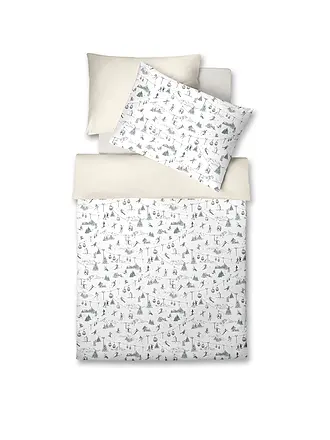 FLEURESSE | Jersey Bettwäsche 70x90cm/140x200cm DIAMOND Snow White | 